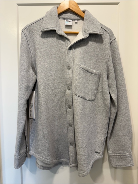 TNA Sweaters - TNA Light Gray Button-Up Shacket